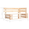 Sofa 2-os. z palet, z poduszkami, impregnowane drewno sosnowe