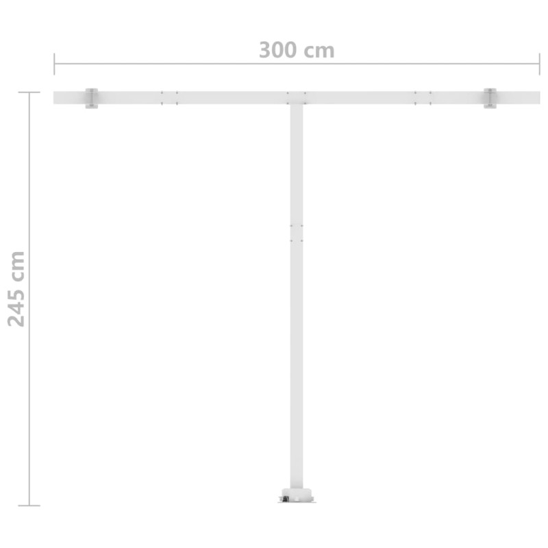 Wolnostojąca, ręcznie zwijana markiza, 300x250 cm