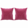 3-osobowa sofa z poduszkami, winna czerwień, 180 cm, aksamit