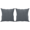 2-osobowa sofa z poduszkami, ciemnoszara, 140 cm, aksamit