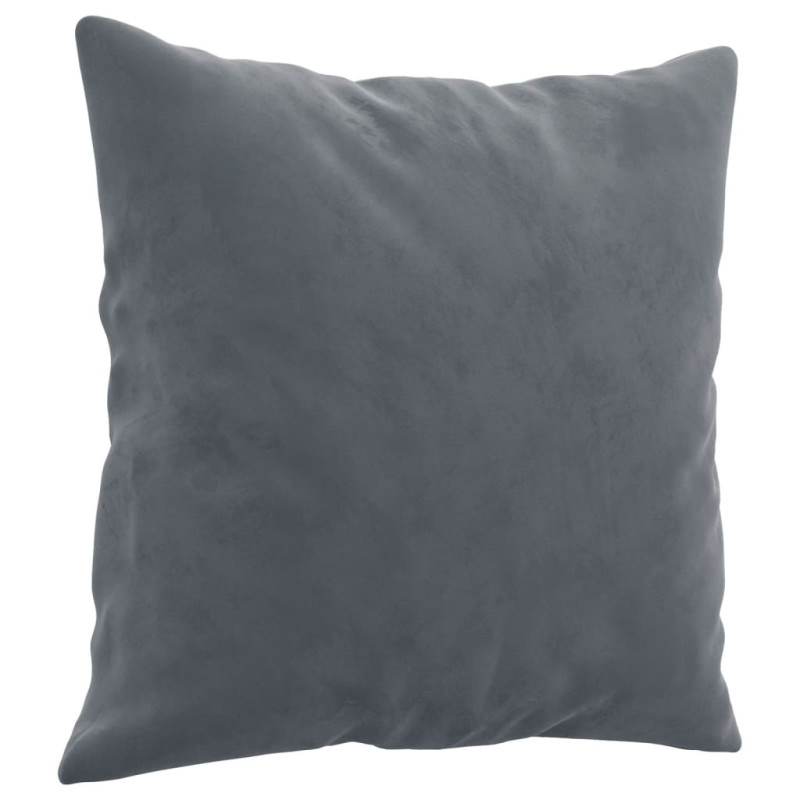 2-osobowa sofa z poduszkami, ciemnoszara, 140 cm, aksamit