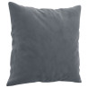 2-osobowa sofa z poduszkami, ciemnoszara, 140 cm, aksamit