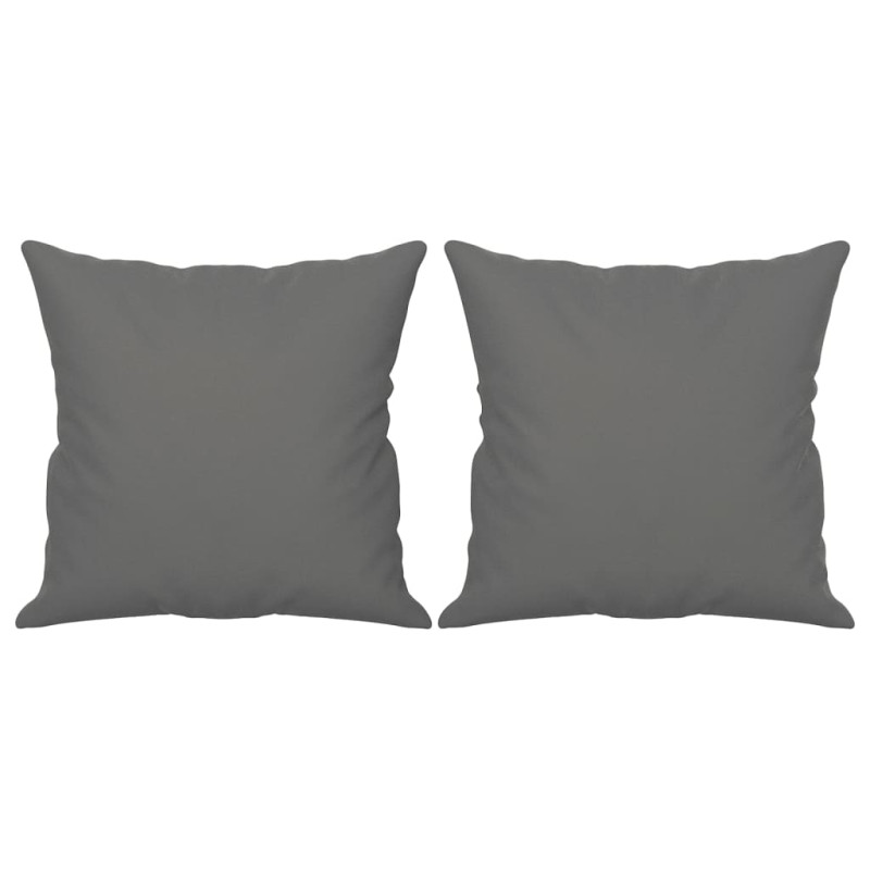 2-osobowa sofa z poduszkami, ciemnoszara, 140 cm, mikrofibra
