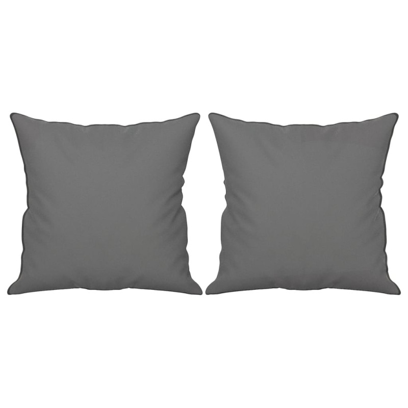 2-osobowa sofa z poduszkami, ciemnoszara, 120 cm, mikrofibra