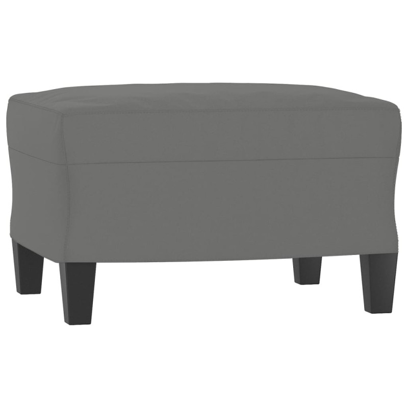 3-os. sofa z podnóżkiem, ciemnoszara, 180 cm, obita mikrofibrą