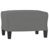 3-os. sofa z podnóżkiem, ciemnoszara, 180 cm, obita mikrofibrą