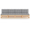 4-osobowa sofa ogrodowa z poduszkami, lite drewno sosnowe