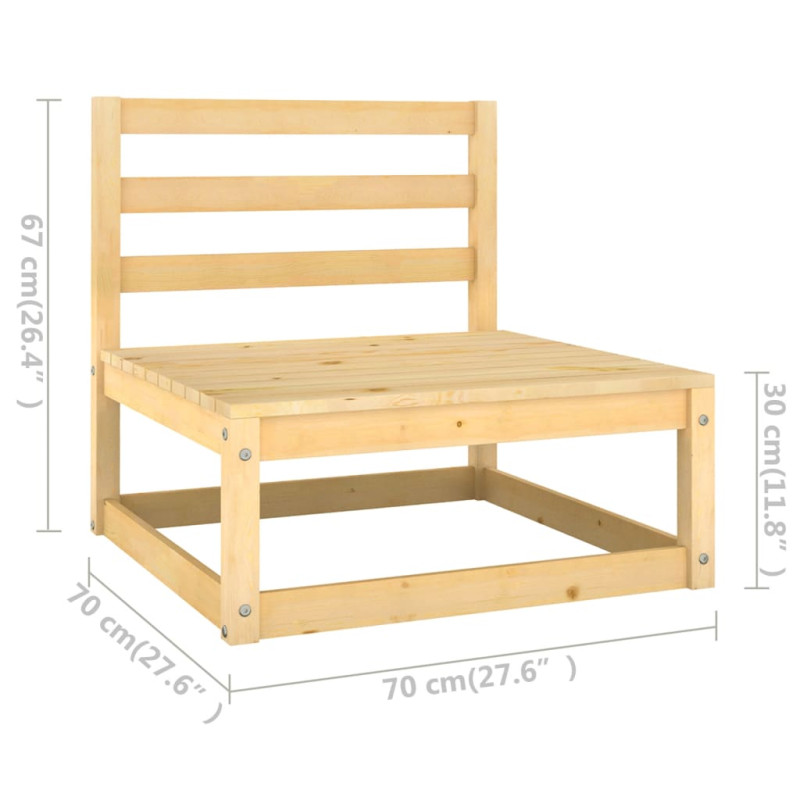 4-osobowa sofa ogrodowa z poduszkami, lite drewno sosnowe
