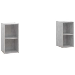 Szafki TV, 2 szt., szarość betonu, 72x35x36,5 cm, płyta wiórowa