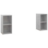 Szafki TV, 2 szt., szarość betonu, 72x35x36,5 cm, płyta wiórowa