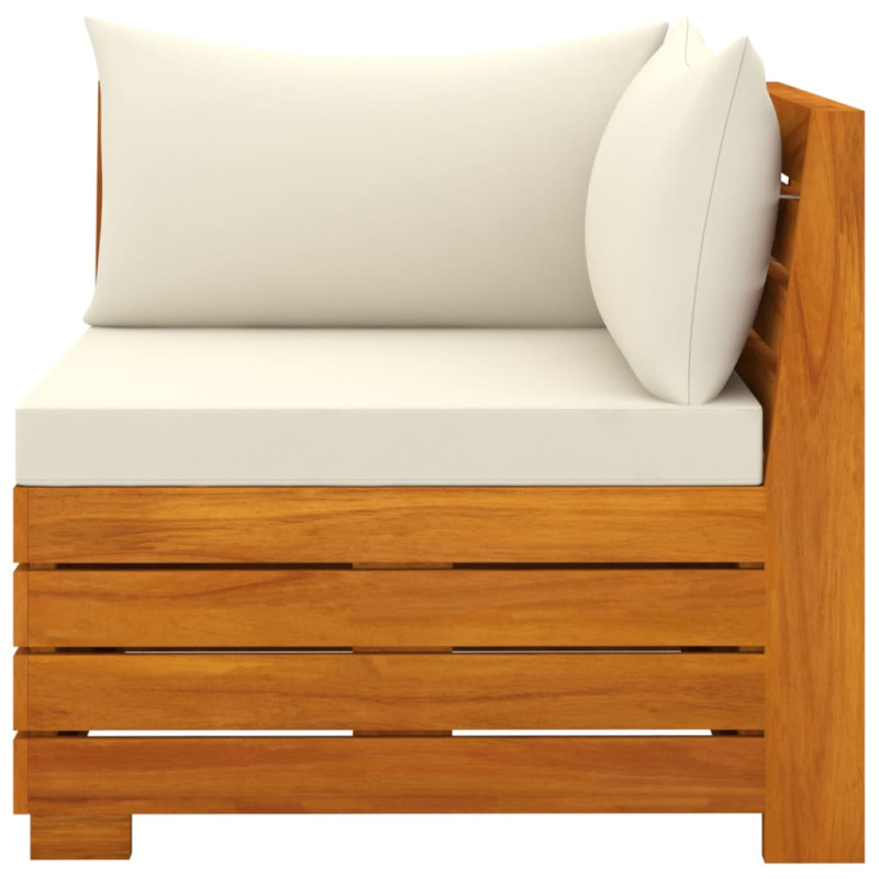 2-osobowa sofa ogrodowa z poduszkami, lite drewno akacjowe