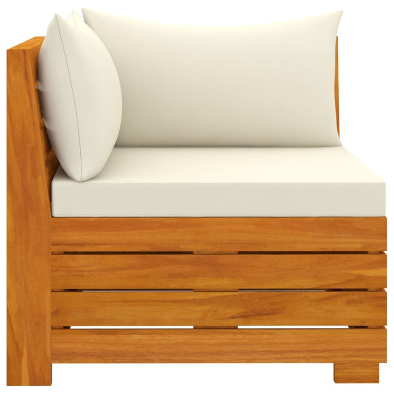 2-osobowa sofa ogrodowa z poduszkami, lite drewno akacjowe