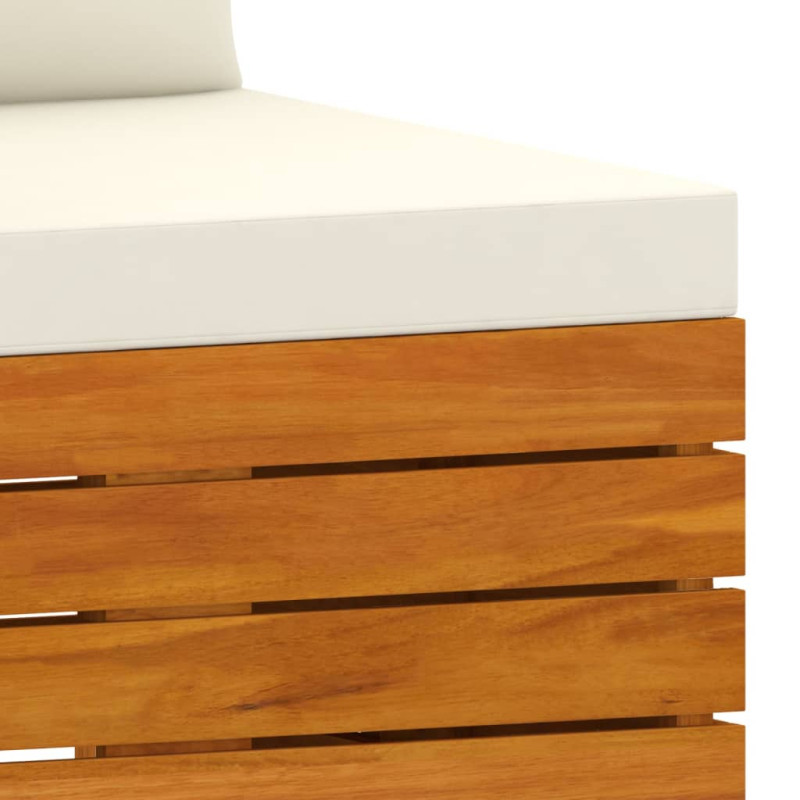 2-osobowa sofa ogrodowa z poduszkami, lite drewno akacjowe
