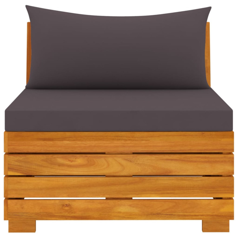 4-osobowa sofa ogrodowa z poduszkami, lite drewno akacjowe