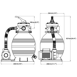 Piaskowa pompa filtrująca, 400 W, 11000 L/h