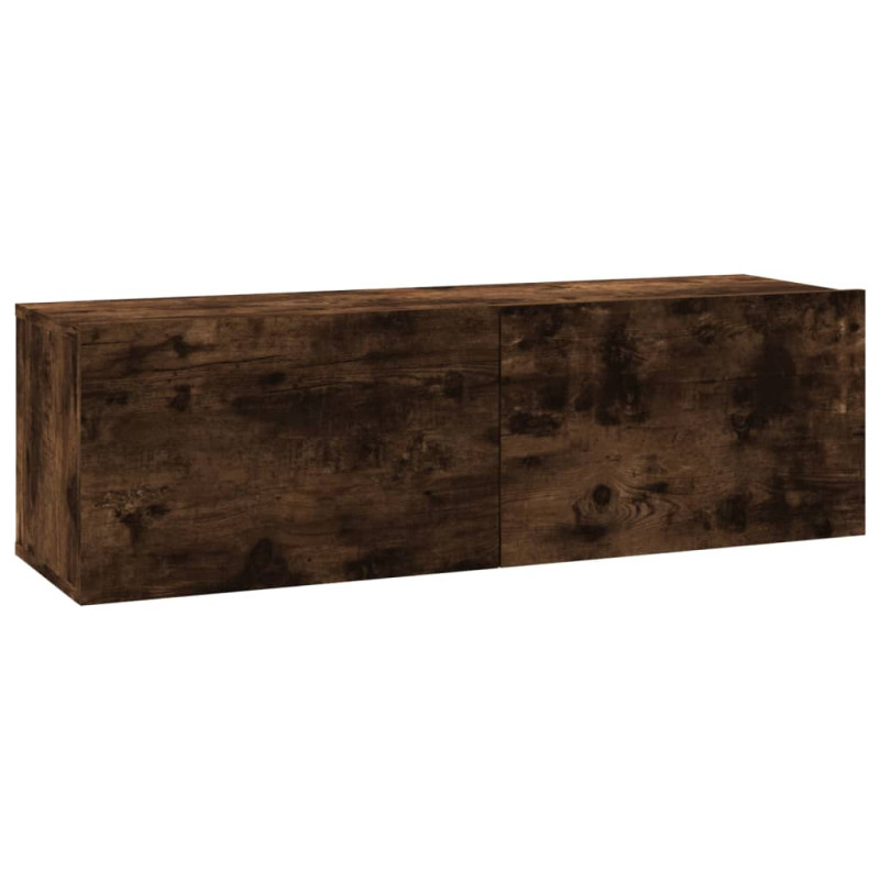 Ścienna szafka pod telewizor, przydymiony dąb, 100x30x30 cm