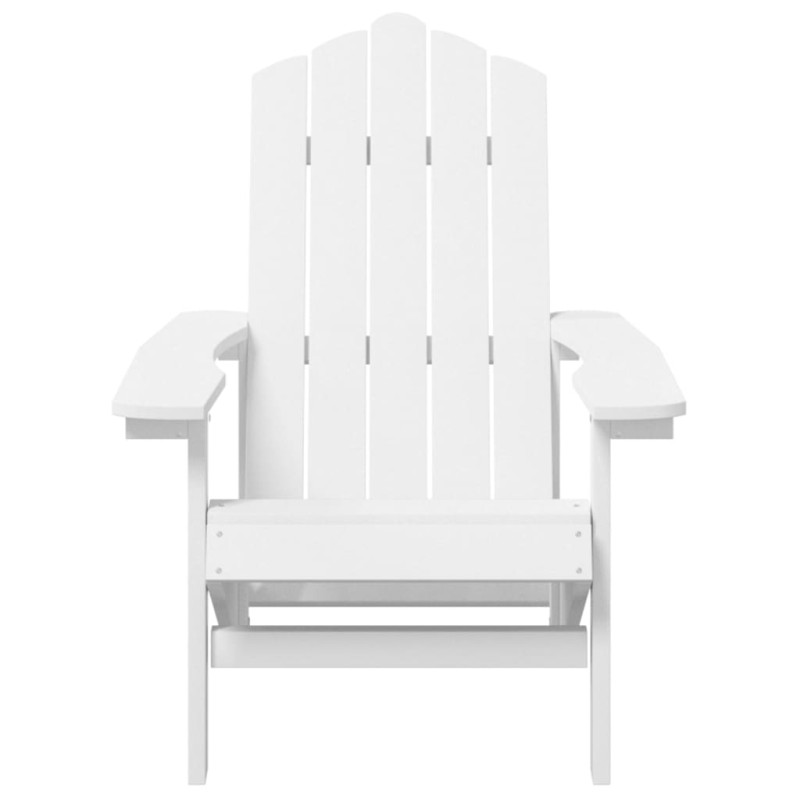 Krzesło ogrodowe Adirondack, HDPE, białe