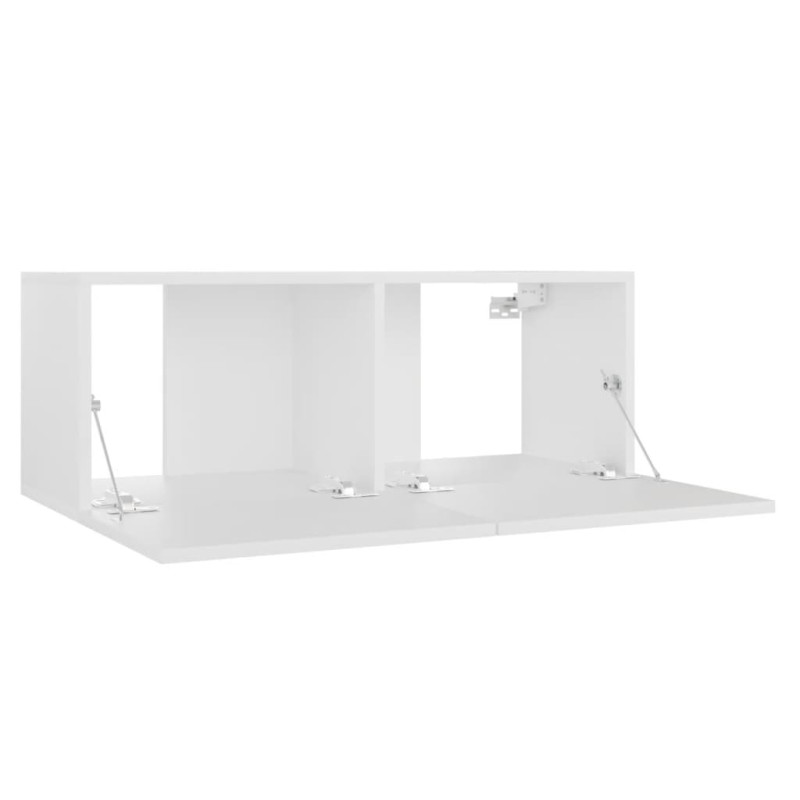 Szafka TV, biała, 80x30x30 cm, materiał drewnopochodny