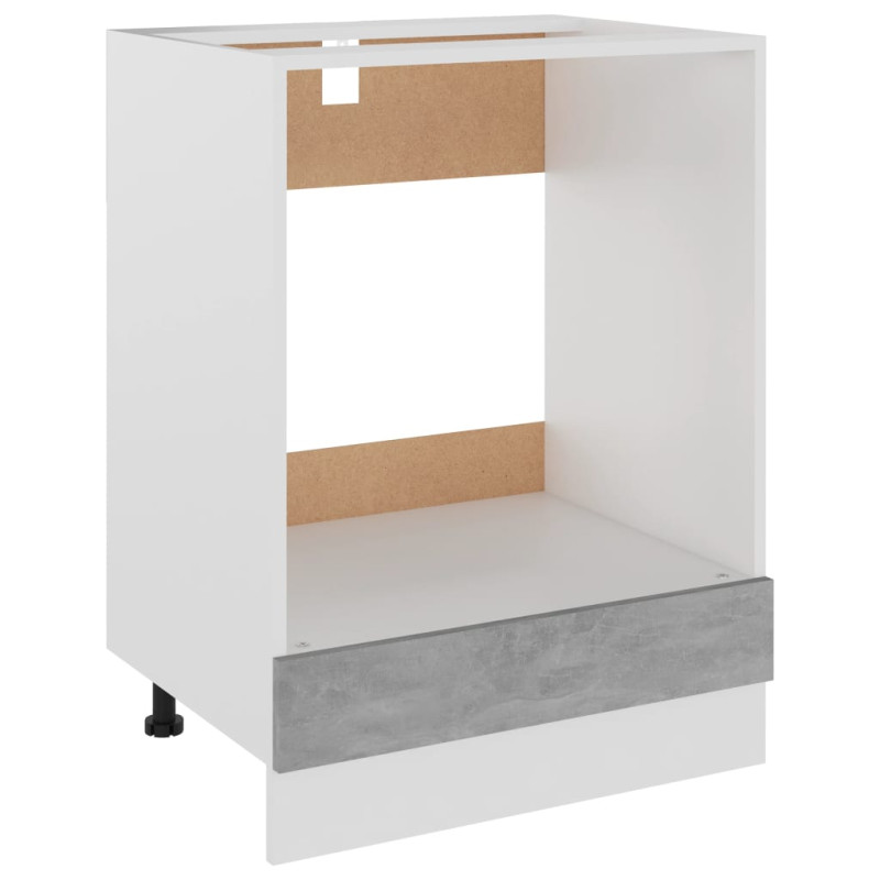 Szafka na piekarnik, szarość betonu 60x46x81,5 cm