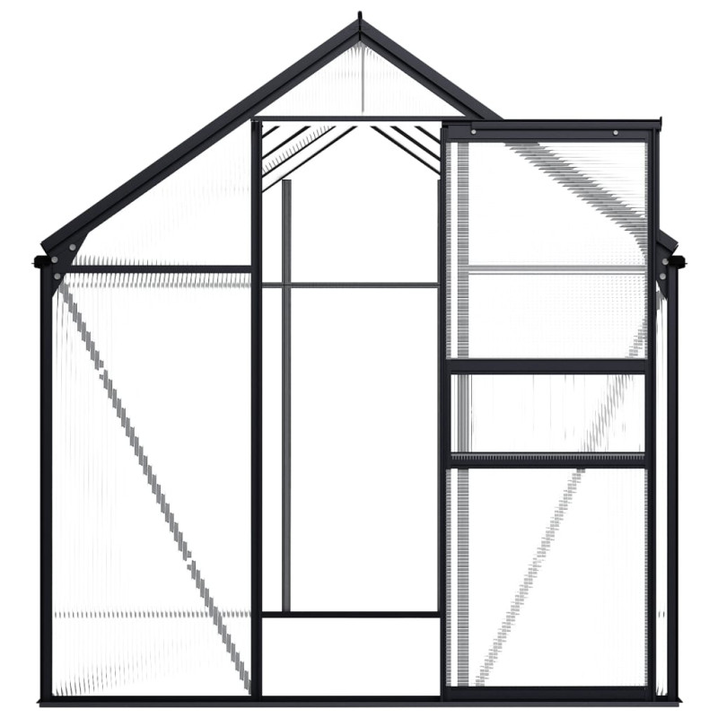 Szklarnia, antracytowa, aluminium, 4,75 m²