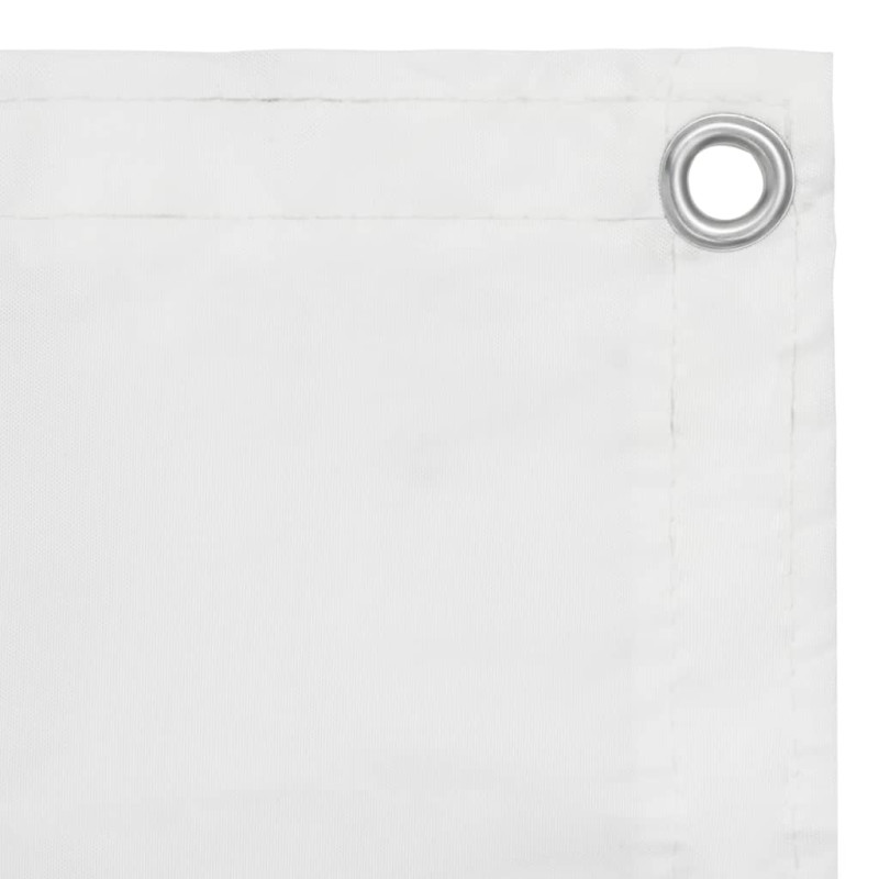 Parawan balkonowy, biały, 120x600 cm, tkanina Oxford