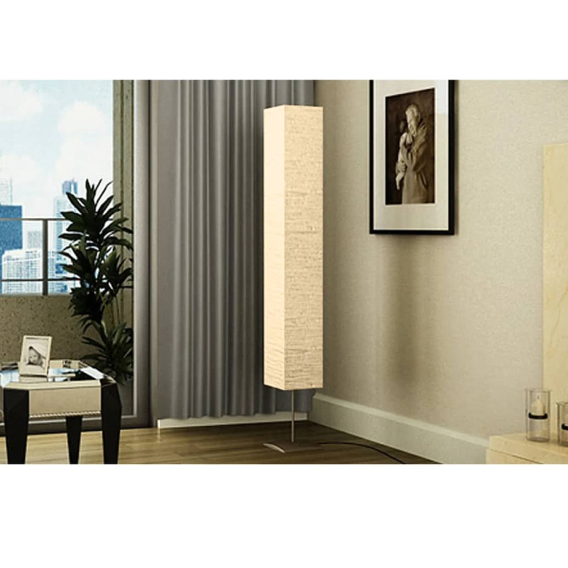 Lampa podłogowa ze stalową podstawą, 170 cm, beżowa
