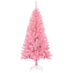 Sztuczna choinka ze stojakiem, różowa, 120 cm, PVC