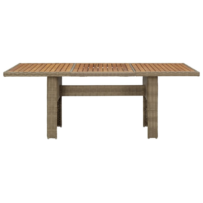 Stół ogrodowy, brązowy, 200x100x74 cm, rattan PE