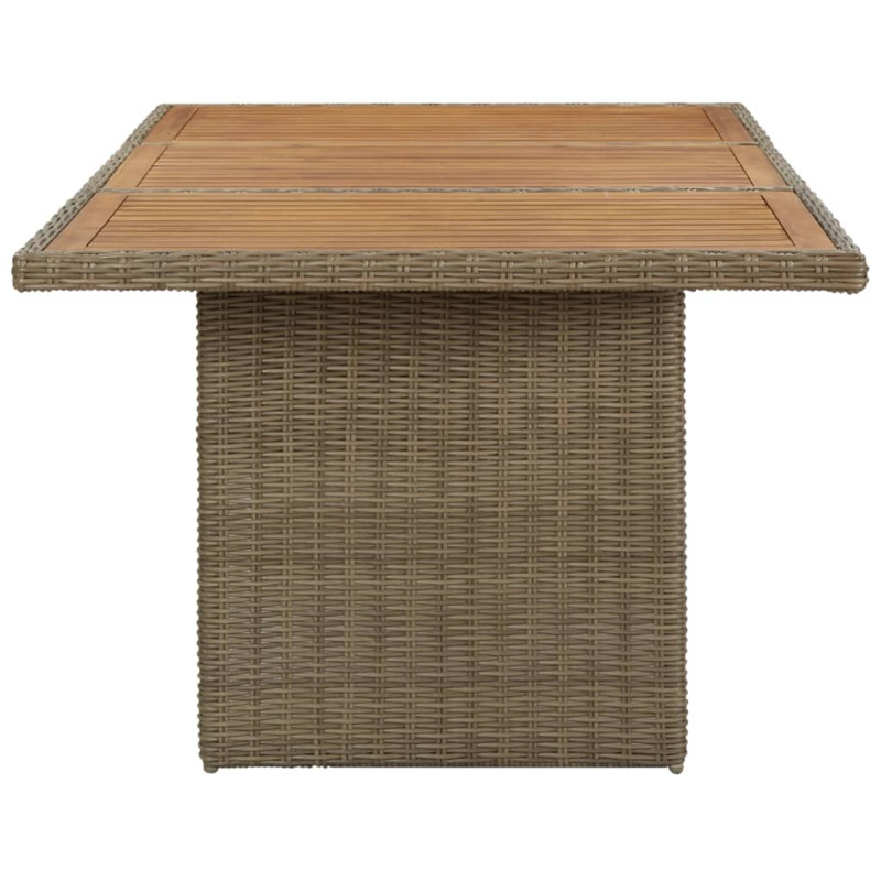 Stół ogrodowy, brązowy, 200x100x74 cm, rattan PE