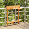 Barowy stolik balkonowy, 90x37x122,5 cm, lite drewno akacjowe