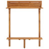 Barowy stolik balkonowy, 90x37x122,5 cm, lite drewno akacjowe
