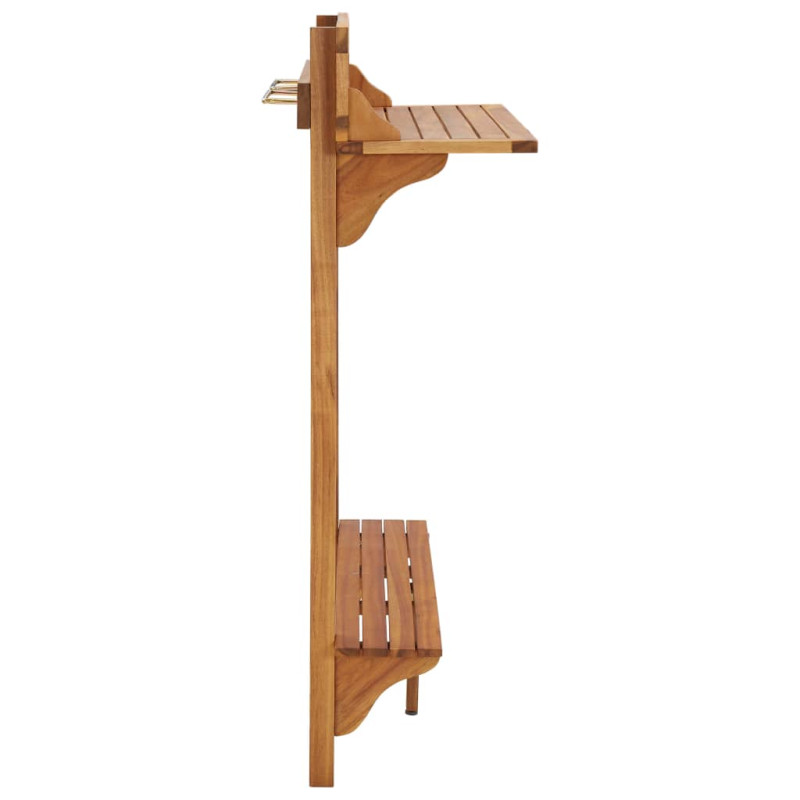 Barowy stolik balkonowy, 90x37x122,5 cm, lite drewno akacjowe