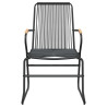 Krzesła ogrodowe, 2 szt., czarne, 58x59x85,5 cm, rattan PVC
