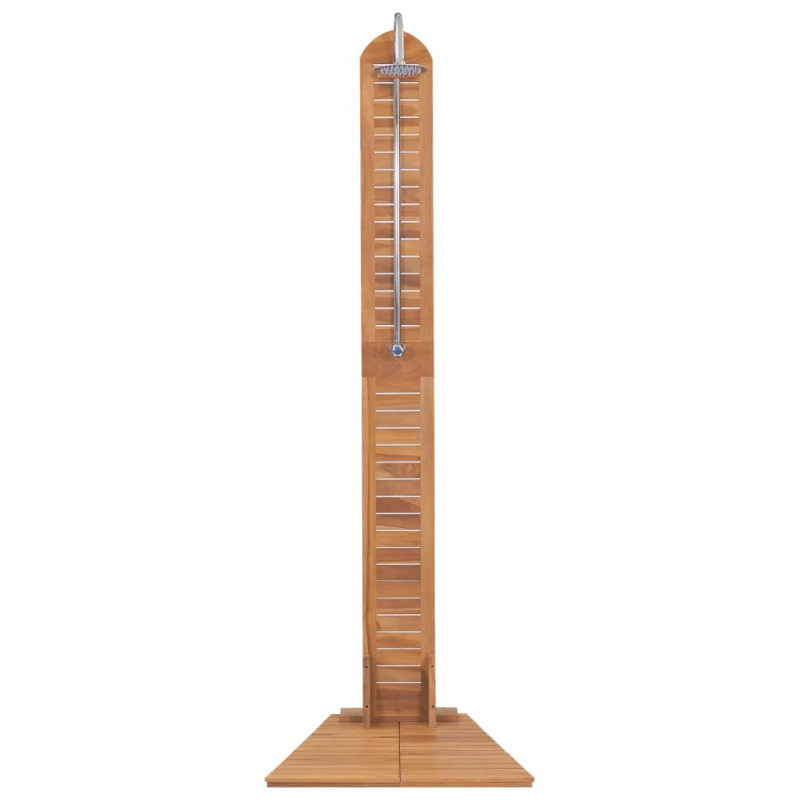Prysznic ogrodowy z litego drewna tekowego, 70 x 75 x 204 cm