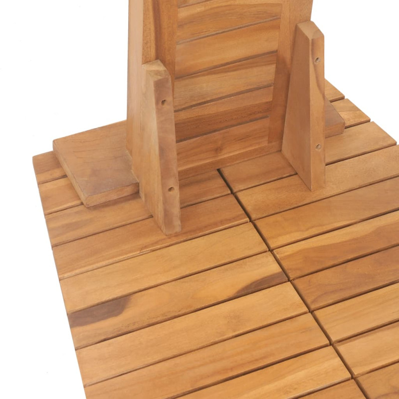 Prysznic ogrodowy z litego drewna tekowego, 70 x 75 x 204 cm