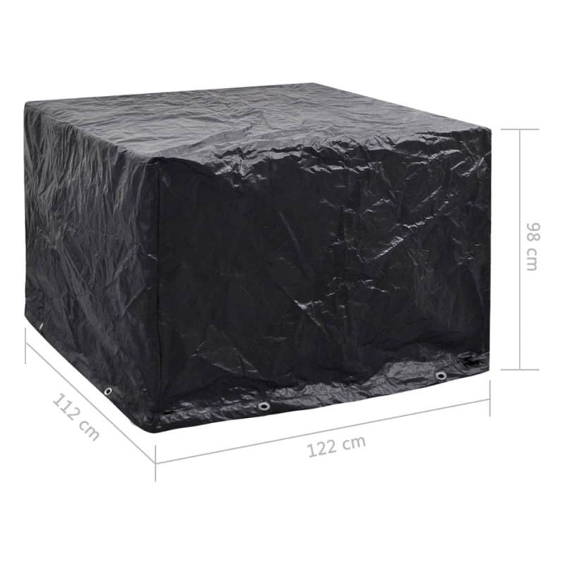 Pokrowiec na meble ogrodowe, 8 oczek, 122 x 112 x 98 cm