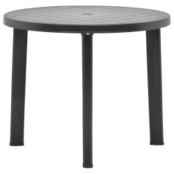Stolik ogrodowy, antracytowy, 89 cm, plastikowy