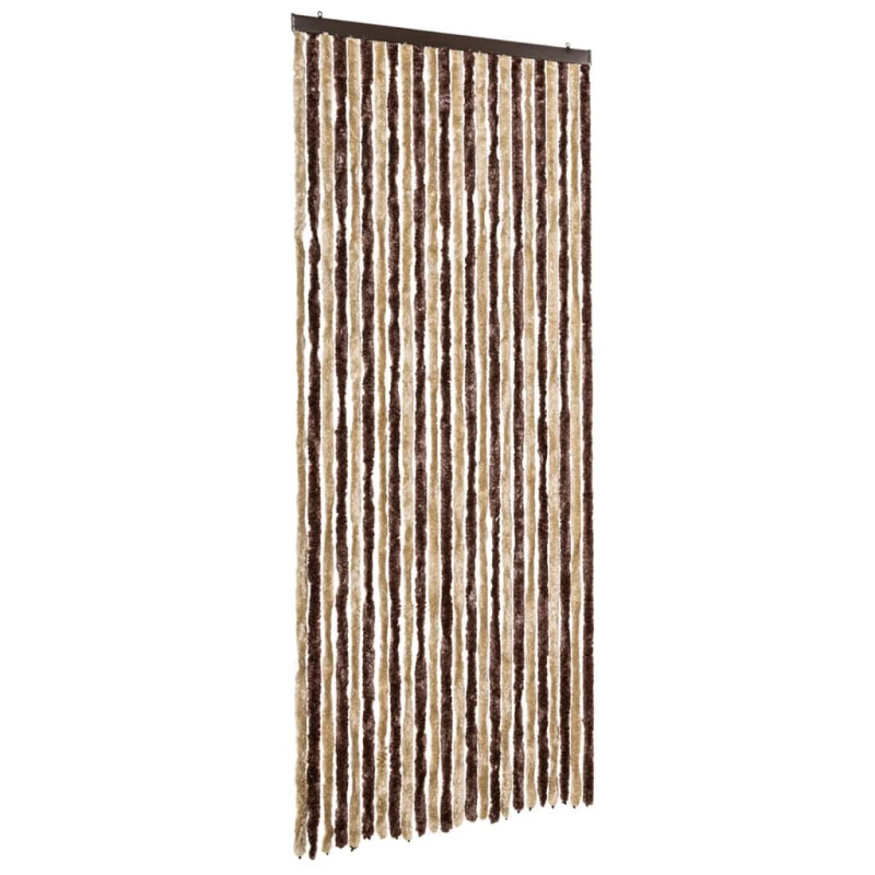 Zasłona przeciwko owadom, beż i jasny brąz, 100x220 cm, szenil
