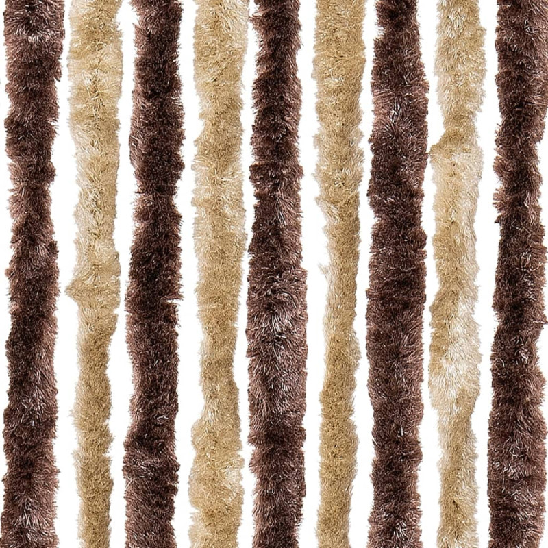 Zasłona przeciwko owadom, beż i jasny brąz, 100x220 cm, szenil