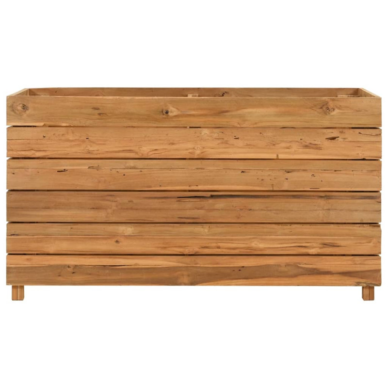 Podwyższona donica 100x40x55 cm drewno tekowe z recyklingu/stal