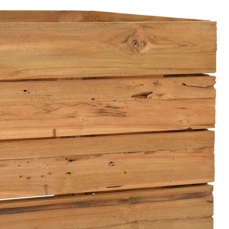 Podwyższona donica 100x40x55 cm drewno tekowe z recyklingu/stal