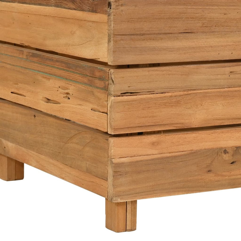 Podwyższona donica 100x40x55 cm drewno tekowe z recyklingu/stal