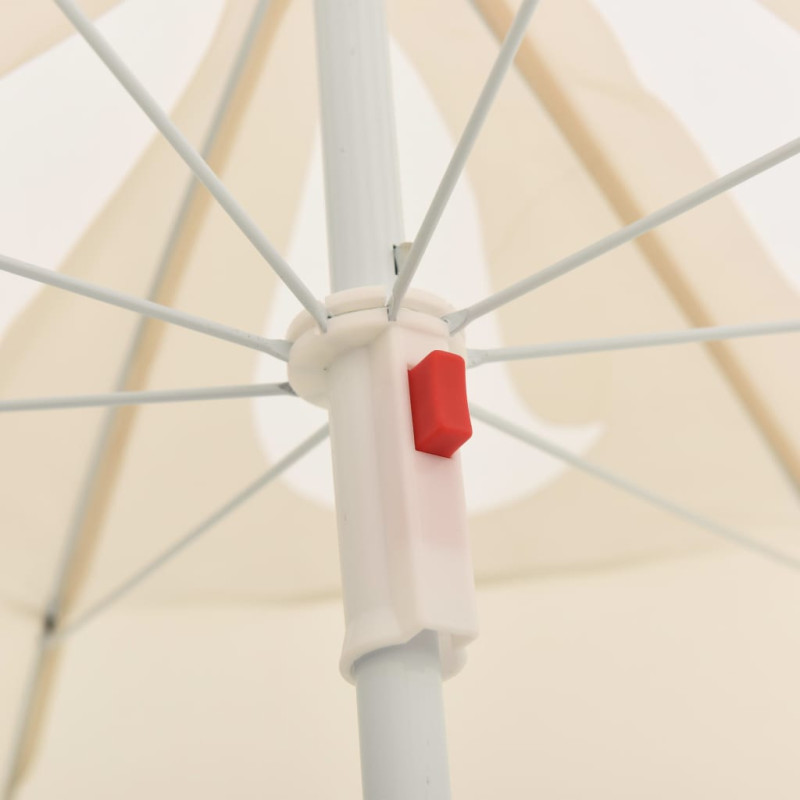 Parasol ogrodowy na stalowym słupku, piaskowy, 180 cm