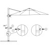 Parasol wiszący ze stalowym słupkiem, 300 cm, taupe