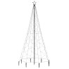 Choinka z metalowym słupkiem, 500 diod LED, niebieska, 3 m