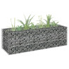 Podwyższona donica gabionowa, galwanizowana stal, 90x30x30 cm