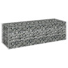 Podwyższona donica gabionowa, galwanizowana stal, 90x30x30 cm