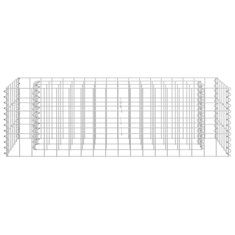 Podwyższona donica gabionowa, galwanizowana stal, 90x30x30 cm