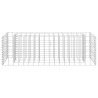 Podwyższona donica gabionowa, galwanizowana stal, 90x30x30 cm