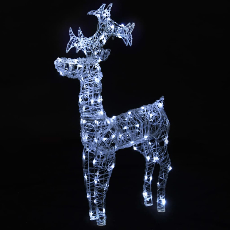 Świąteczna dekoracja, renifer, 90 diod LED, 60x16x100 cm, akryl